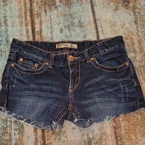 BKE Indigo Frayed Jean Shorts. Excellent Condition Size 31.